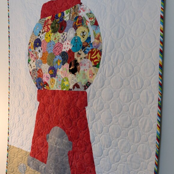 NEW! Handmade Gumball Machine I-Spy Kids Cotton Quilt 45" x 55 - Picture 2 of 9